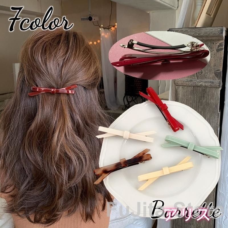 バレッタ ヘアアクセサリー レディース 髪留め 髪飾り まとめ髪