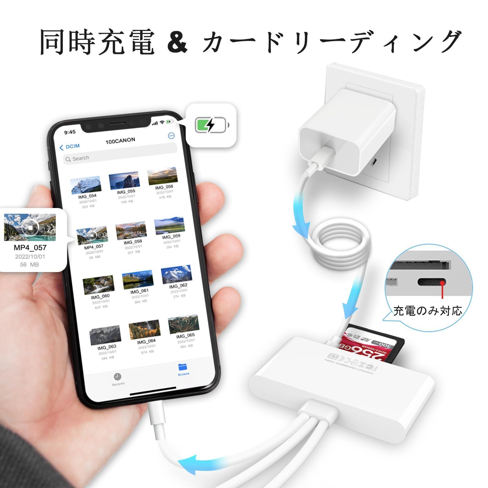 【特価商品】in 1のメモリーカードを読み取り/USB OTGアダプタ/SDカードを読み取り/Phone/Pad用/USB C/USB 5 Aデバイス/Micro SD/SDカードスロット/SD/Micro SD/SDHC/SDXC/MMCをサポート