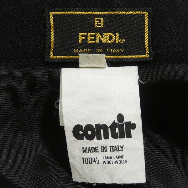 anc フェンディ FENDI スカート 40 黒 ウール タイト ヴィンテージ イタリア製 レディース 972952 SIROKUMA-CORPORATION_COM