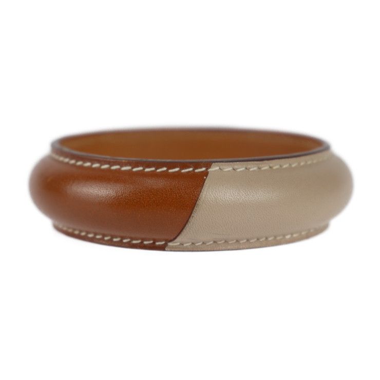 HERMES エルメス レザーバングル バングル レザー ブラウン系