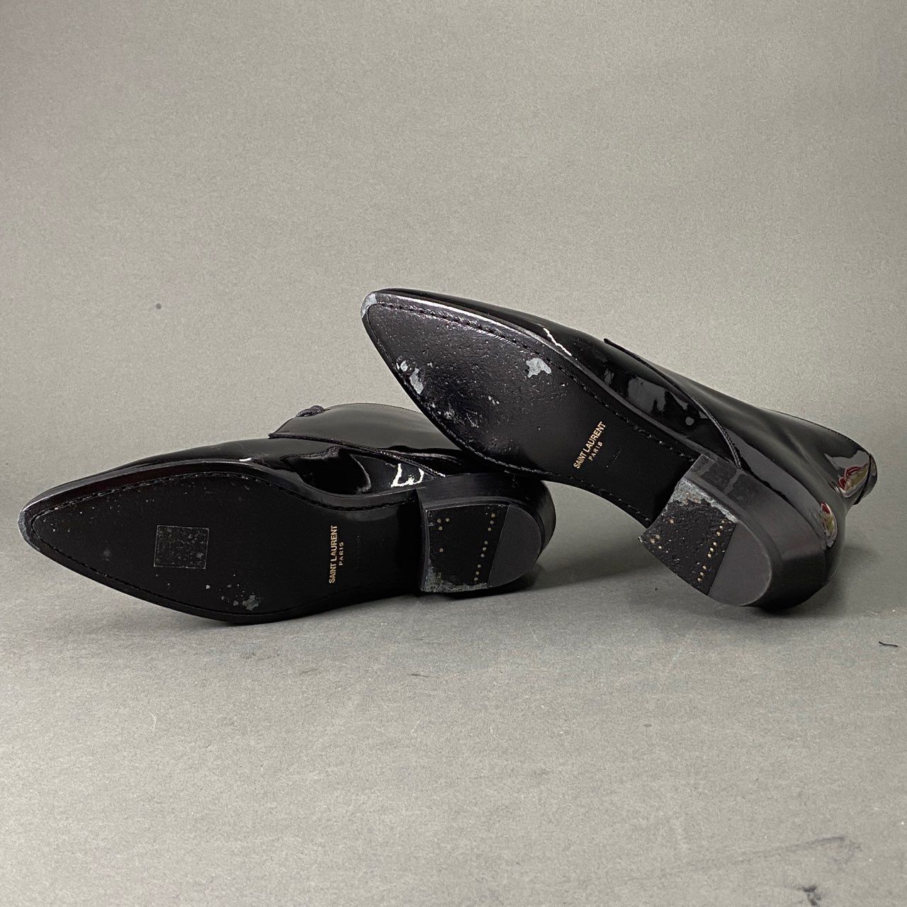 サンローラン エナメルブーツ シューズ ブーツ 38