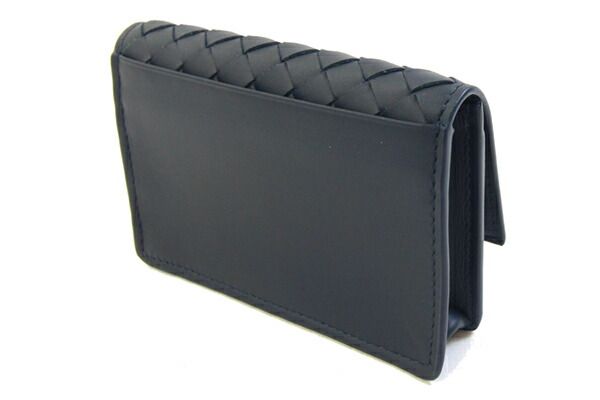 Bottega Veneta イントレチャート名刺入れ カードケース ネイビー BOTTEGA VENETA ボッテガヴェネタ 名刺入れ ラムレザー イントレ