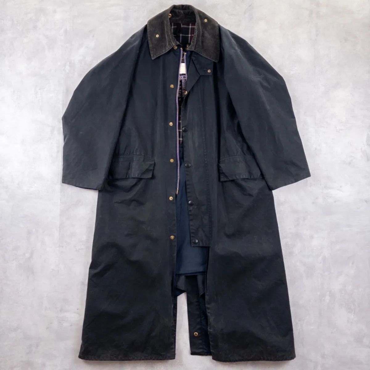 BARBOUR 1980s Wax Cotton Long Coat 