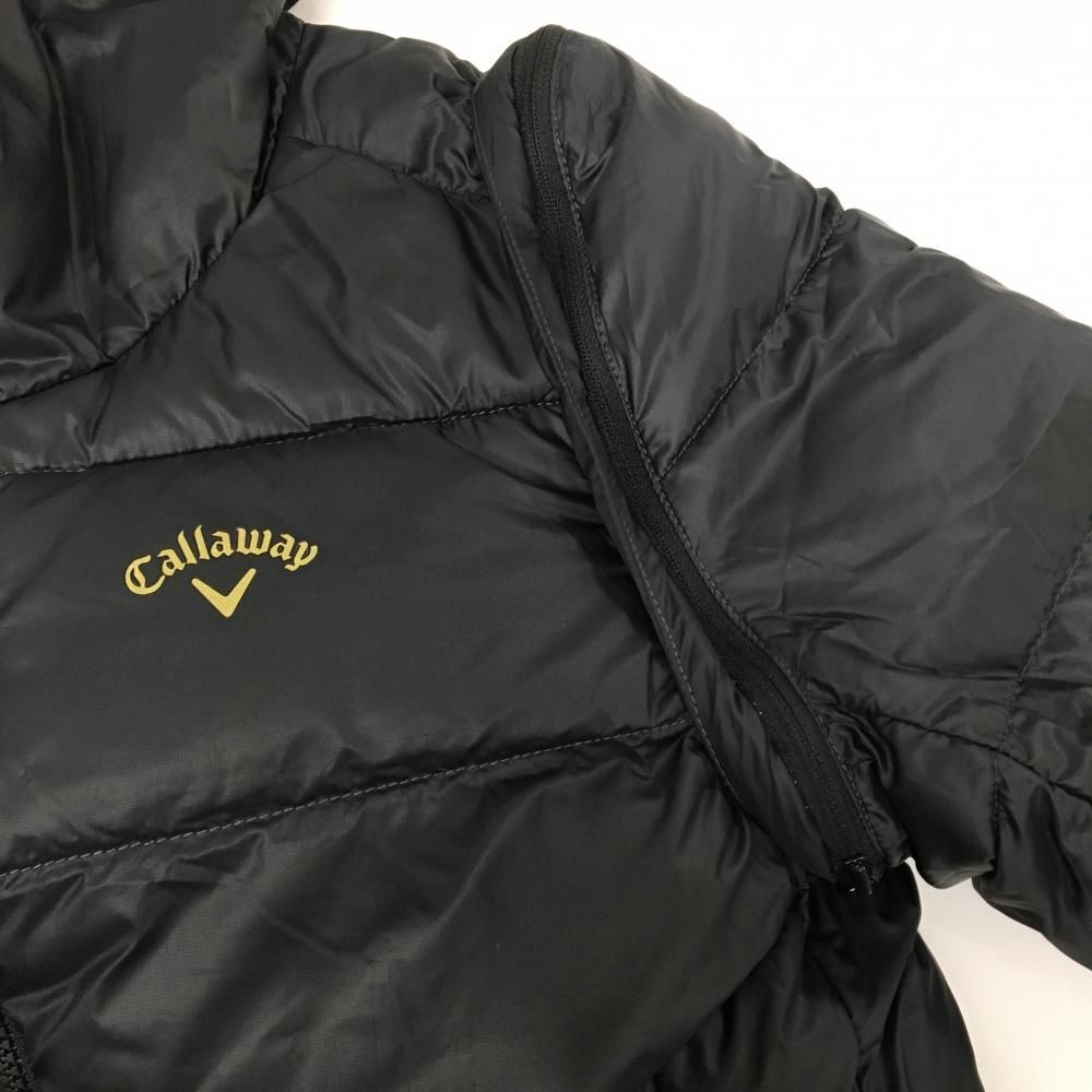 キャロウェイ 4WAYリバーシブルダウンジャケット 黒×白 三角 袖着脱可