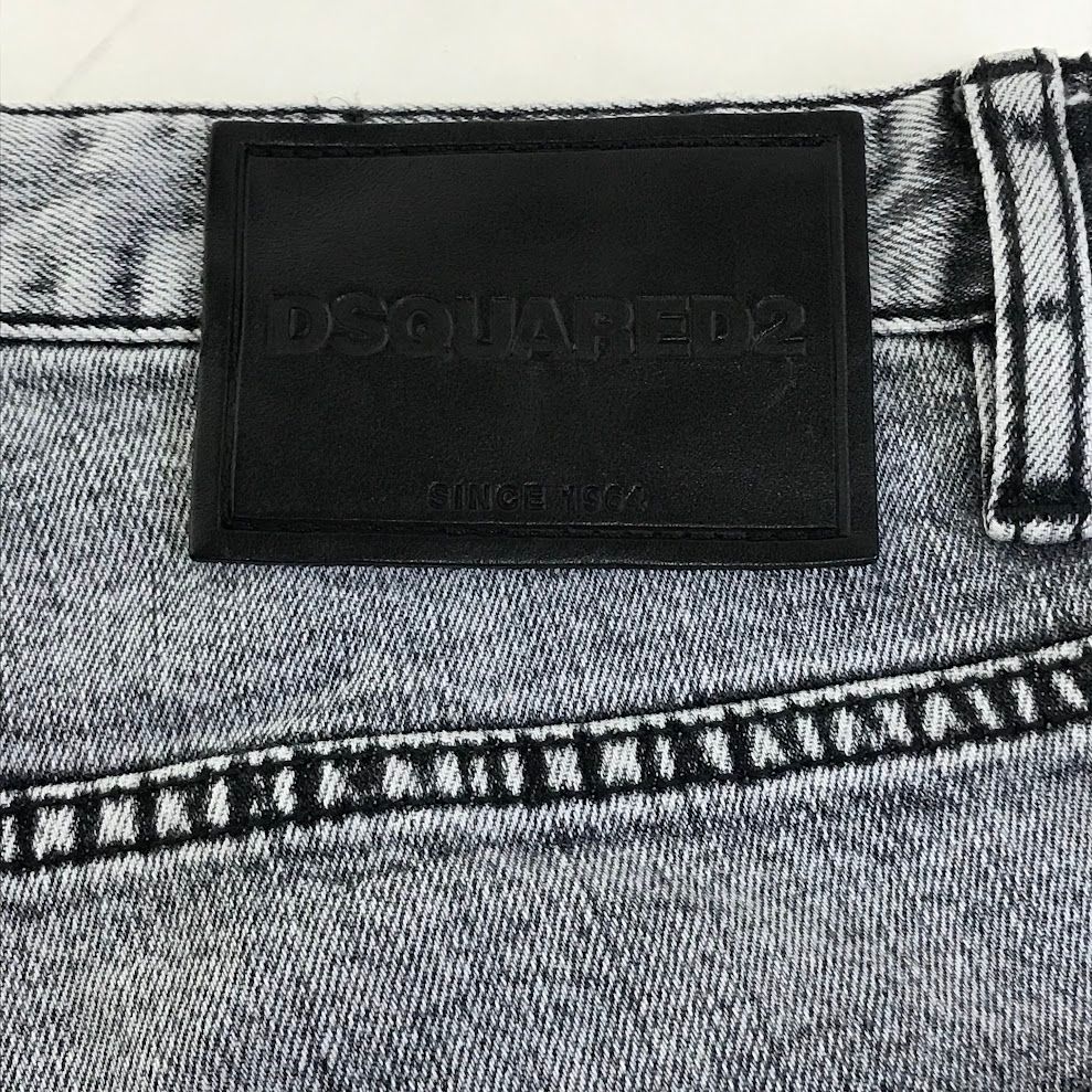 倉吉店 DSQUARED2 ディースクエアード デニムパンツ BLACK ACID SKATE JEAN S71LB0648 S30400 グレー サイズ 46 107 KIN-KAAI_COM