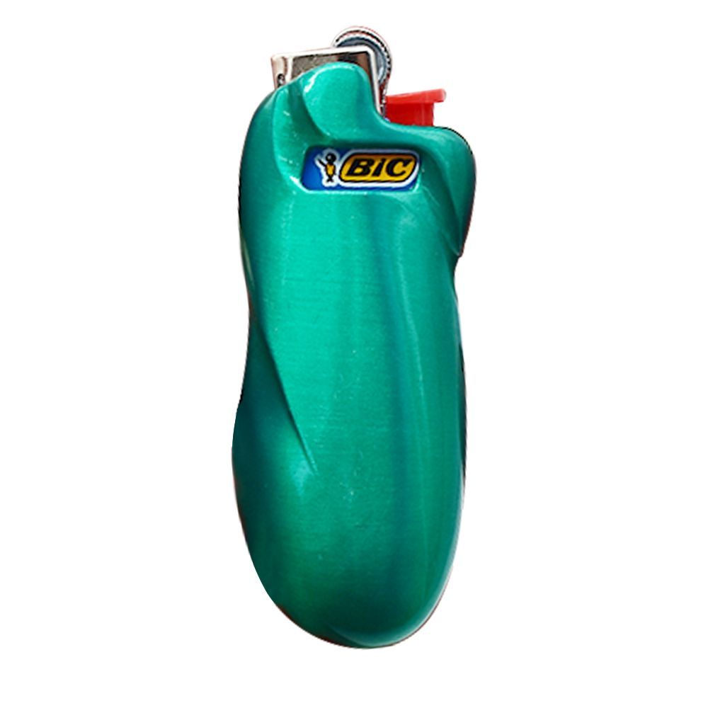 KITH 緑色金属製ケース BIC J5 Bic Mini Lighter ミニライター ケース 緑 レッド 金属製