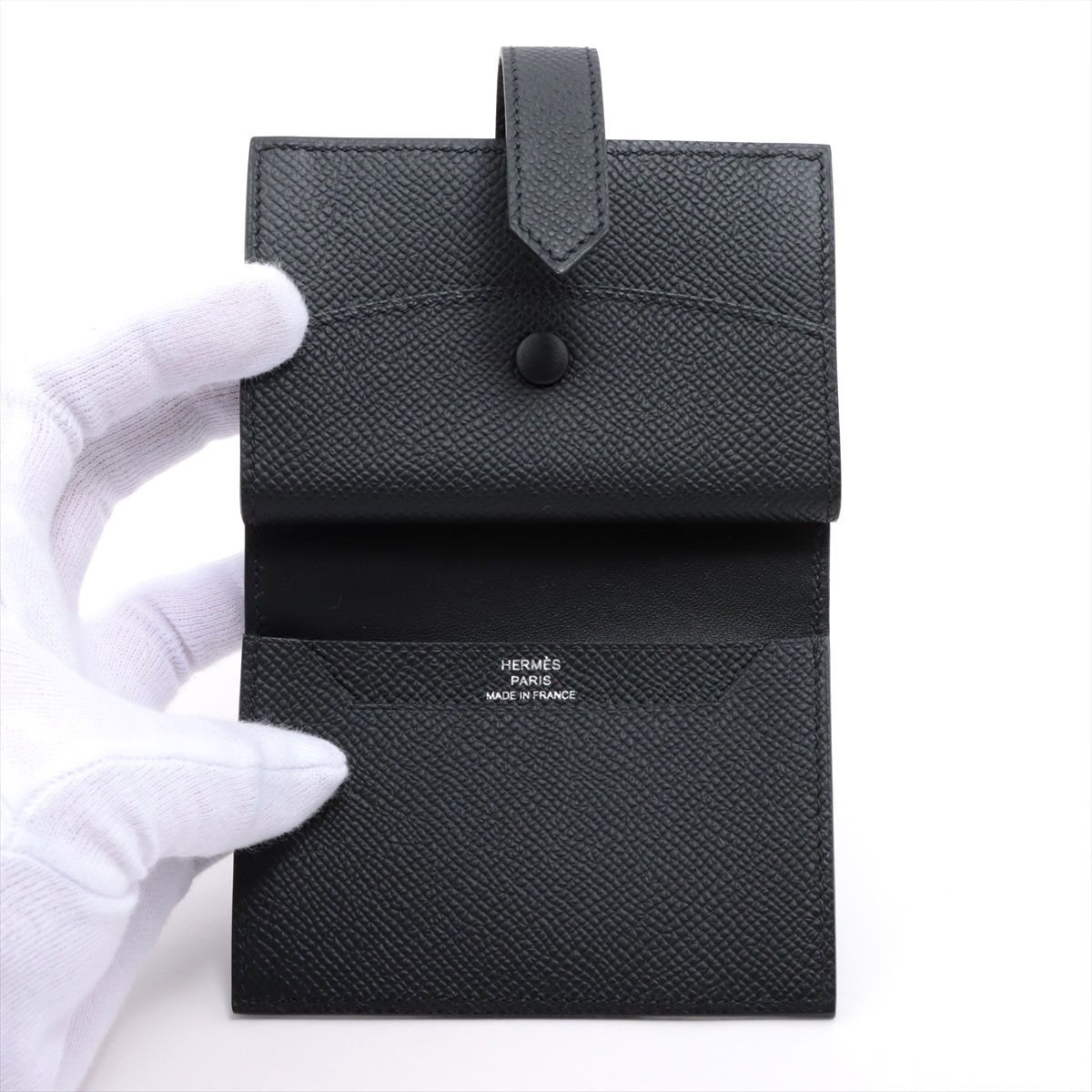 新品 HERMES エルメス ベアン ミニ コインケース エプソン ブラック  
