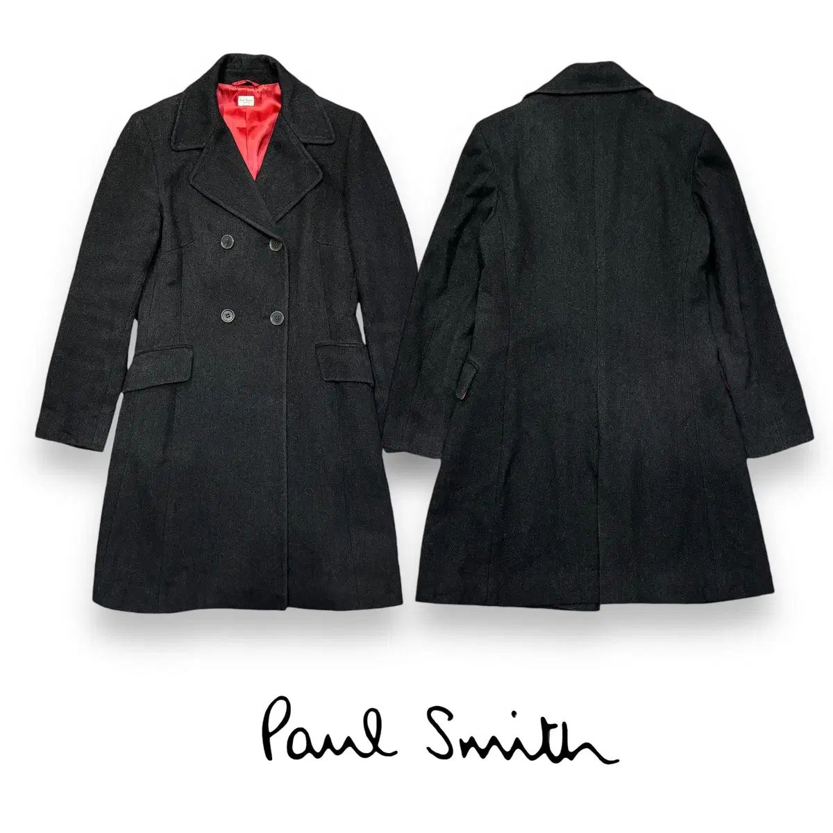 最終価格 PS Paul Smith ヘンリボーン ダブルコート シルク混