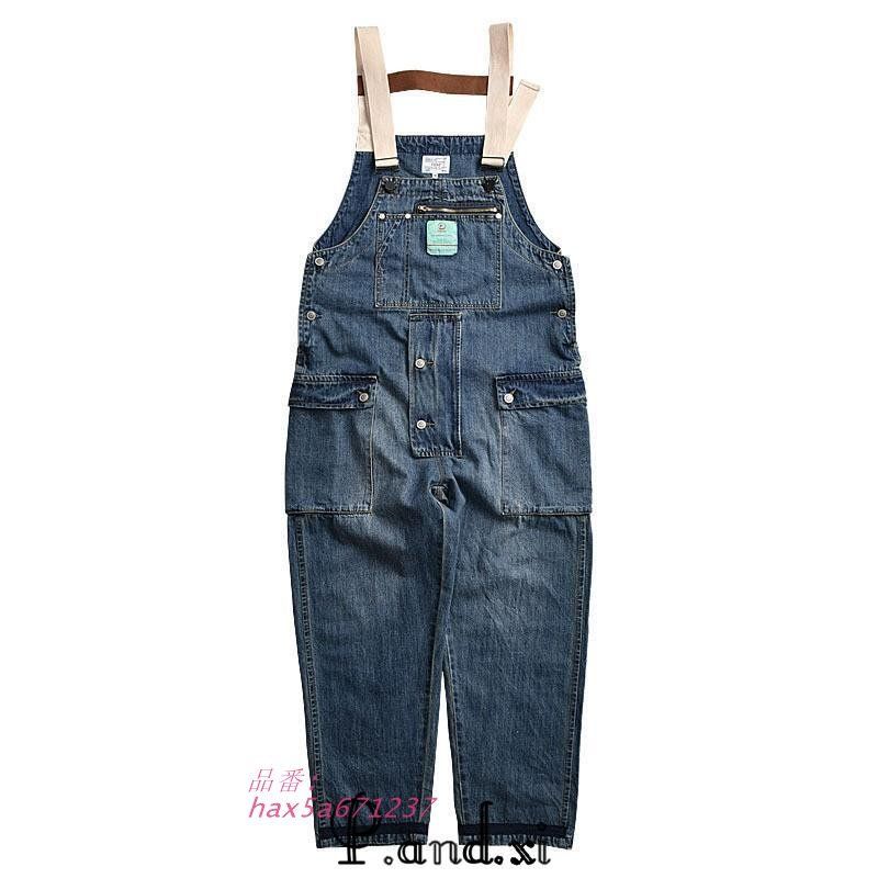 オーバーオール メンズ サロペット デニム ジーンズ 作業着 ゆったり リラックス オールインワン サロペット ミリタペインター hax5a671237