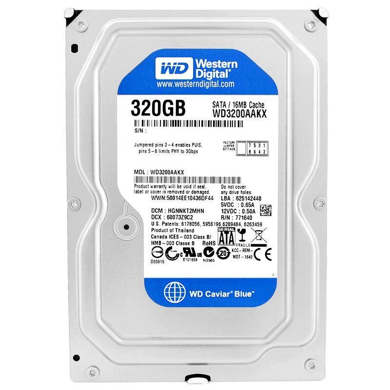 Western Digital 320GB WD3200AAKX 16Mb キャッシュ 7200Rpm SATA III 3.5 インチ