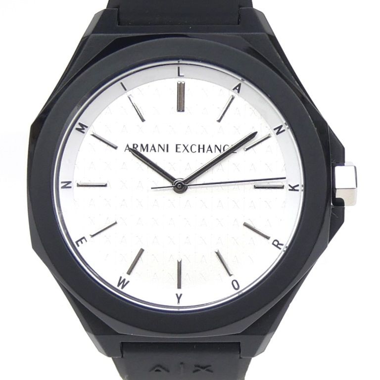 アルマーニ エクスチェンジ ARMANI EXCHANGE クオーツ シリコンベルト AX4600 白盤×黒ベルト
