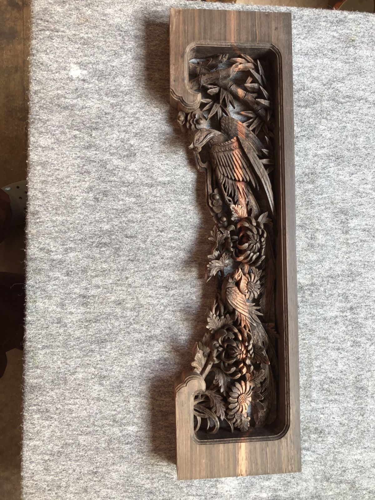 黒檀 縞黒檀 蟹 彫刻