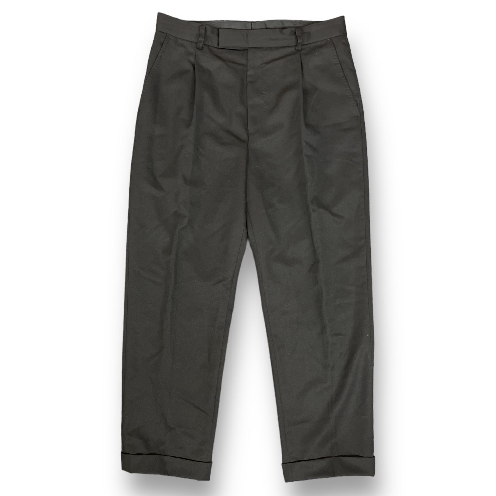 WACKO MARIA 22AW PLEATED TROUSERS 1タック プリーツトラウザーズ スラックス パンツ ワコマリア ブラック L  67102A3 - メルカリ