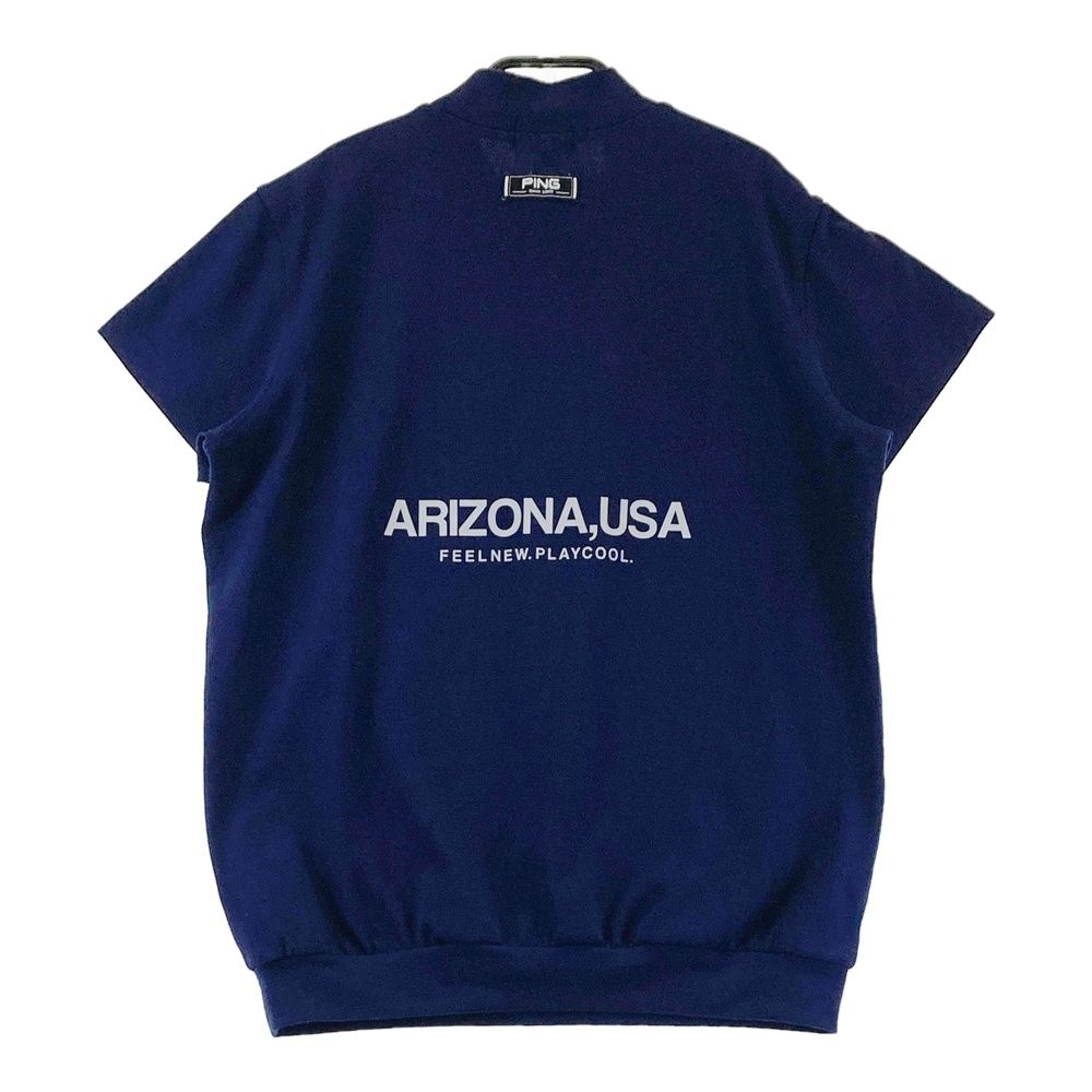 PING - PING ハイネック ロゴ入 半袖Tシャツ ネイビー LL 【新品】 ピン PING tシャツ 「PING APPAREL」10色展開 プレーティング天竺半袖