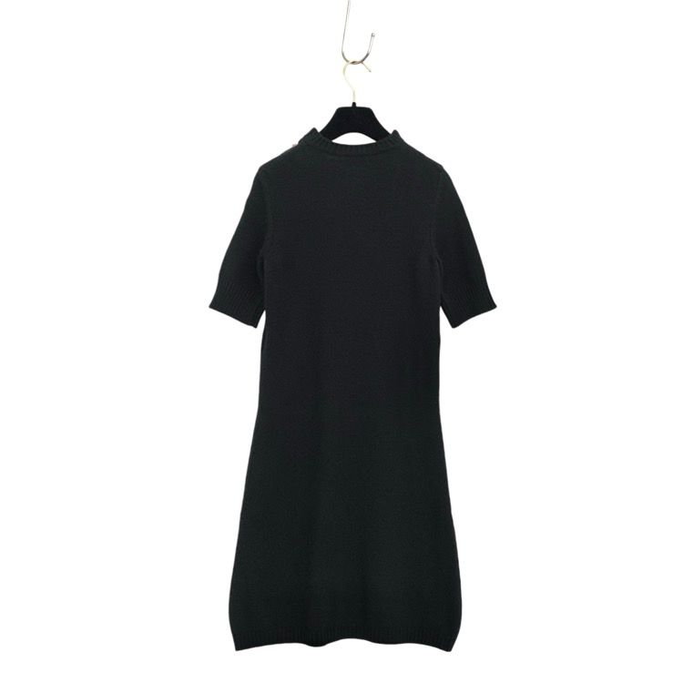 CHANEL シャネル CCパールピン カシミヤニット ワンピース