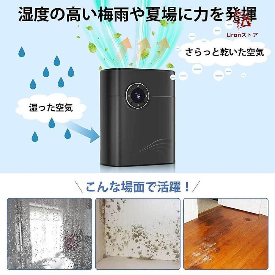 【2025年最新作】 除湿機 小型 除湿器 コンパクト 静音 1.2L大容量 ペルチェ式 除湿 湿気対策 空気清浄 マイナスイオン 消臭 タイマー機能付 結露