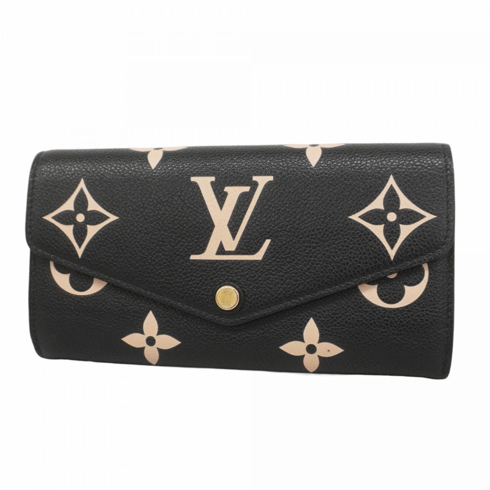 ルイ ヴィトン Louis Vuitton ルイ ヴィトン 長財布 バイ モノグラム アンプラント ポルトフォイユサラ M80496 ブラック ベージュレディース