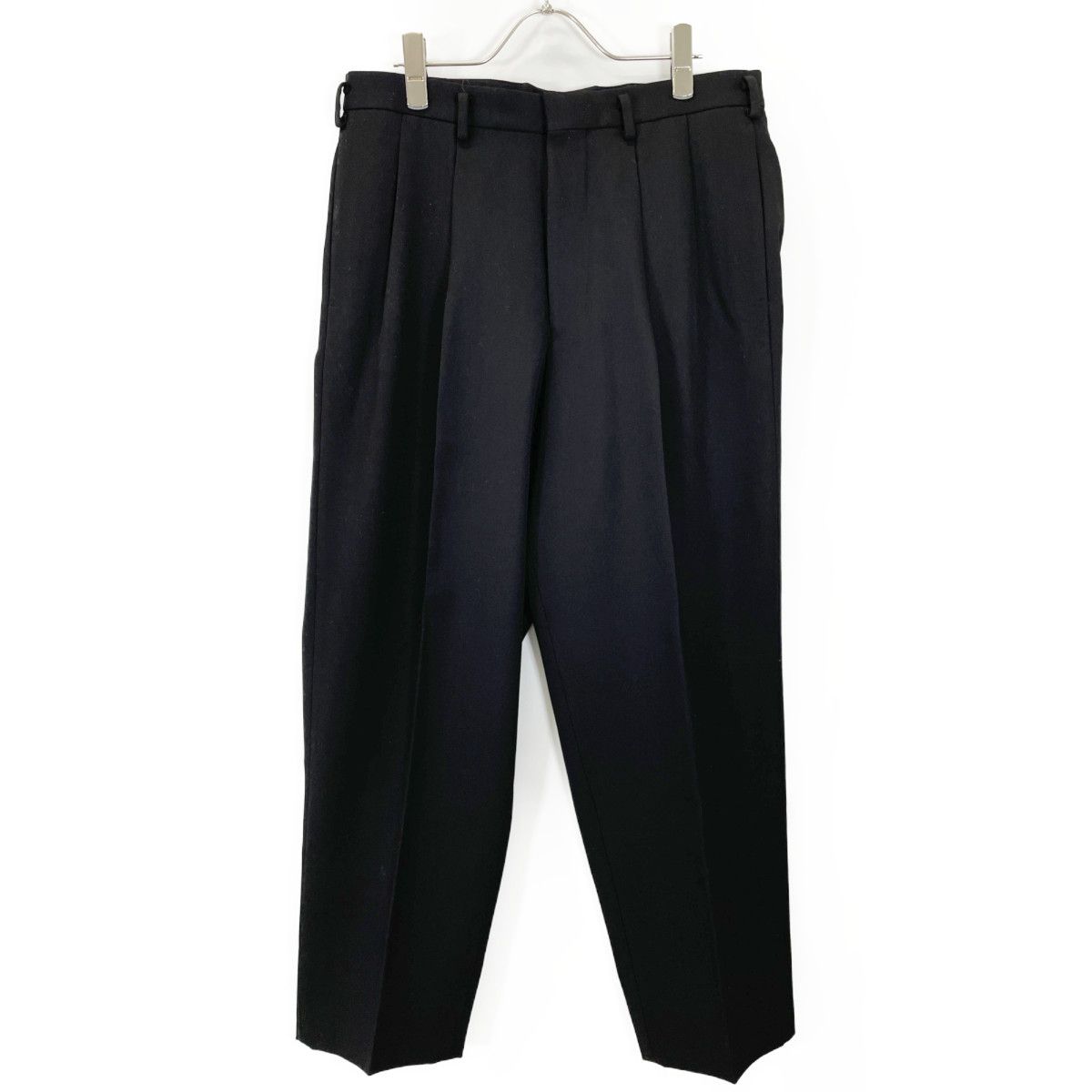 HEUGN ユーゲン TROUSER 010 George ﾌﾞﾗｯｸ ｳｰﾙ 2ﾌﾟﾘｰﾂﾃｰﾊﾟｰﾄﾞﾊﾟﾝﾂ 3 - メルカリ