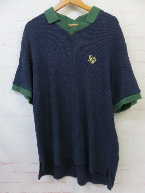 J7326 美品 バトナー ニットポロシャツ ブラック 3 J7326 美品 バトナー ニットポロシャツ ブラック 3