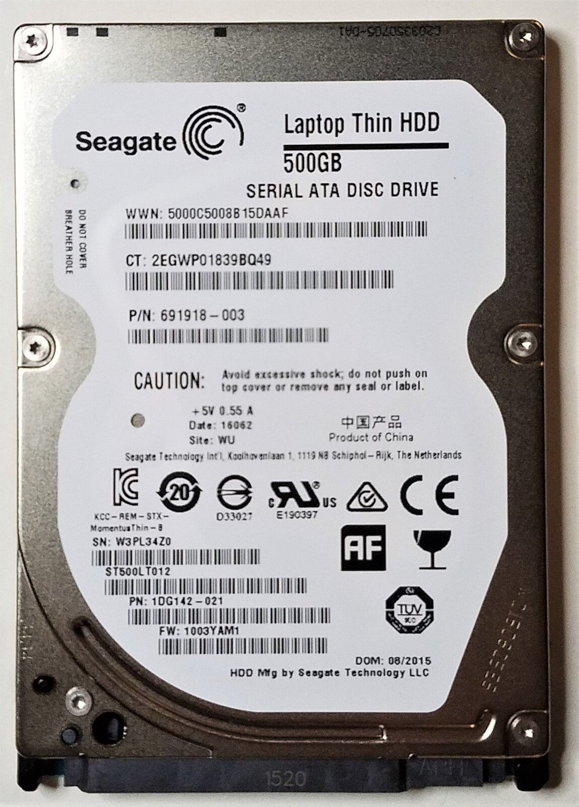 OEM HP 255 G4 500GB ハードドライブ 778186-005 ST500LT012 AMD モデル