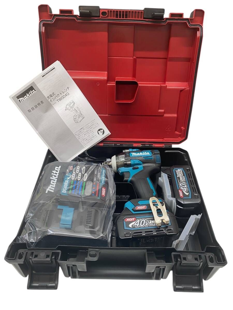 管理番号-SK ♥ makita マキタ 40V 充電式インパクトレンチ TW004GRDX バッテリー2個 充電器付属