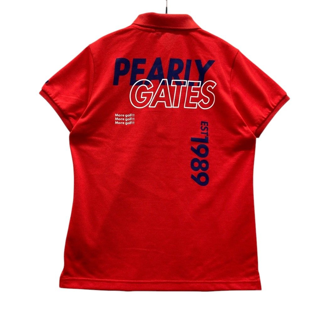 サイズ：1 PEARLY GATES パーリーゲイツ 半袖ポロシャツ レッド