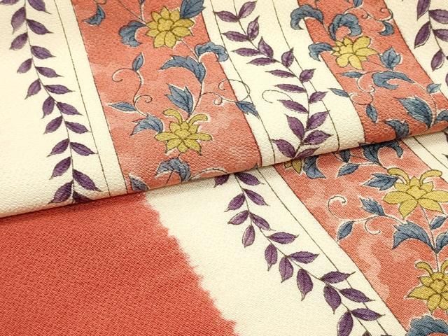 平和屋着物○摺型友禅 京都 多ち花 全通柄九寸名古屋帯 絞り 更紗花