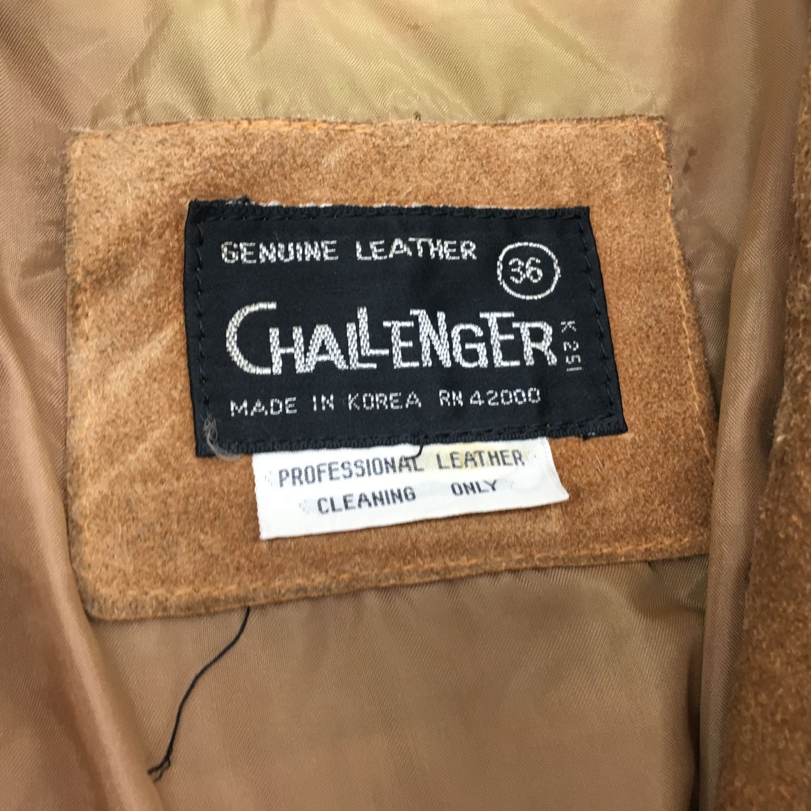 CHALLENGER チャレンジャー トラッカージャケット サイズ36 キャメル ブラウン 茶色 メンズ 革 スエード レザー 24g菊MZ -  メルカリ