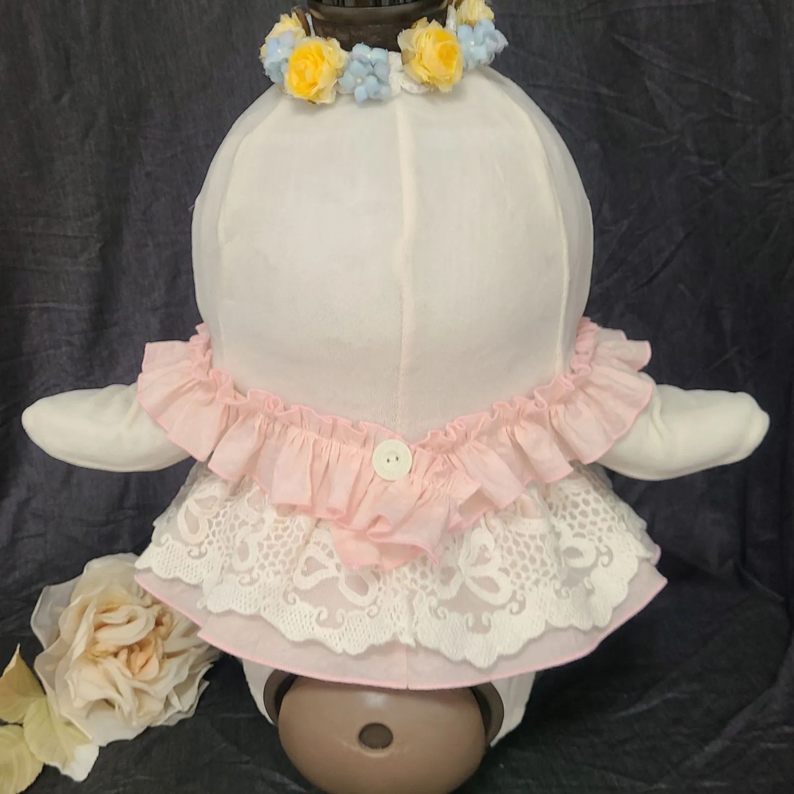 LOVOT ラボット服 桜色のふりふりワンピース ハンドメイド - メルカリ