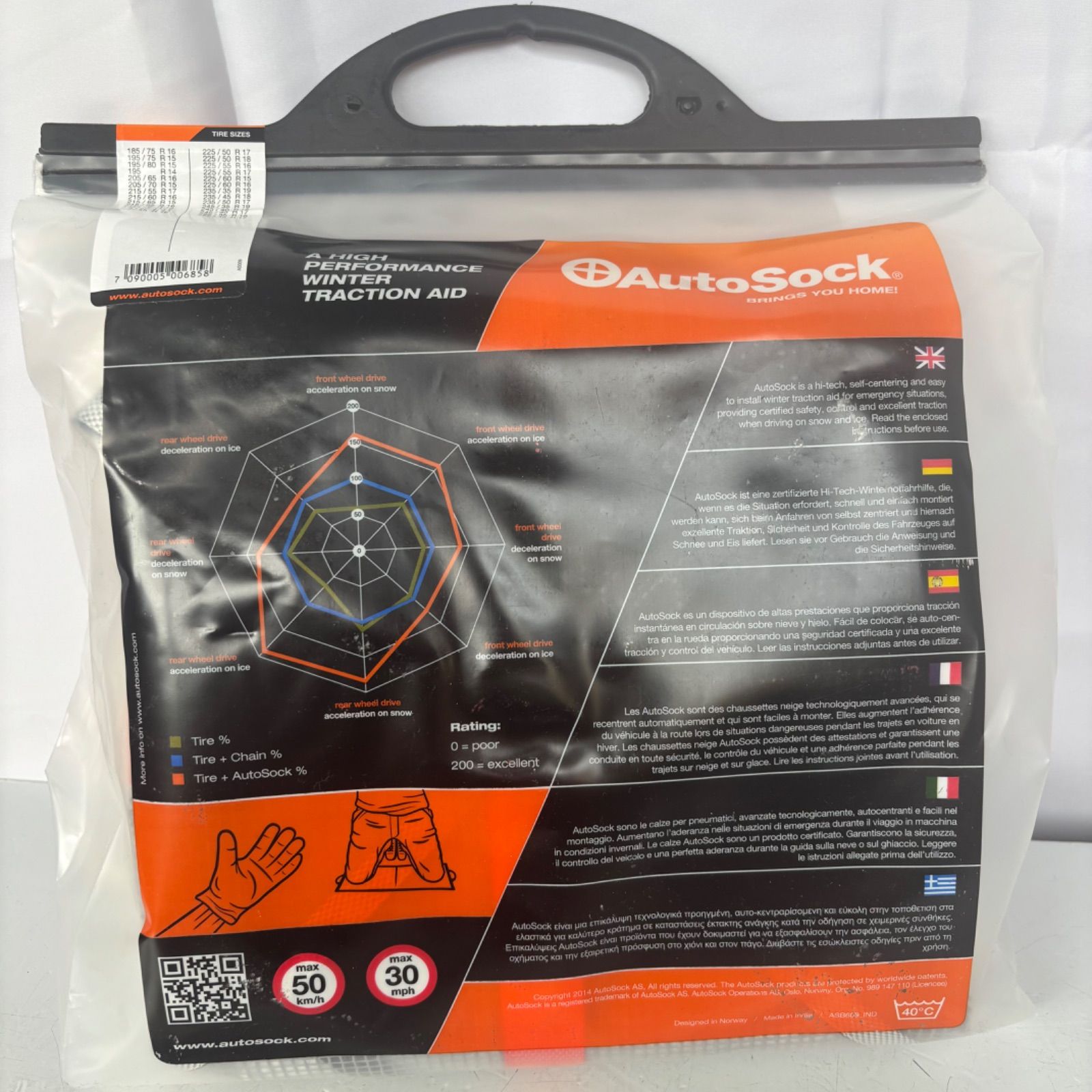 未開封 AutoSock オートソック タイヤ 滑り止め 布製 サイズ 685
