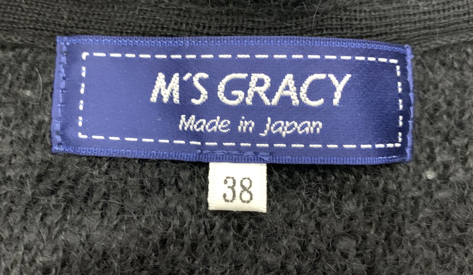 M'S GRACY ブラック長袖カーディガン 38 tresorstore_2400014482461