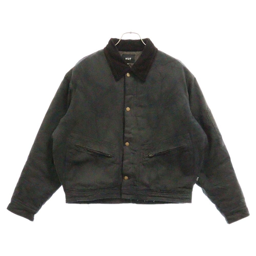 HUF ハフ 24AW CANVAS JACKET キャンバス 裏地キルティング ダックジャケット ネイビー