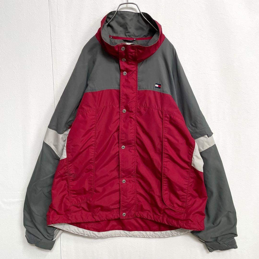 トミーヒルフィガー　90s　ビッグサイズ　旧タグ　ナイロンジャケット　XXL トミーヒルフィガー 90s ビッグサイズ 旧タグ ナイロンジャケット XXL
