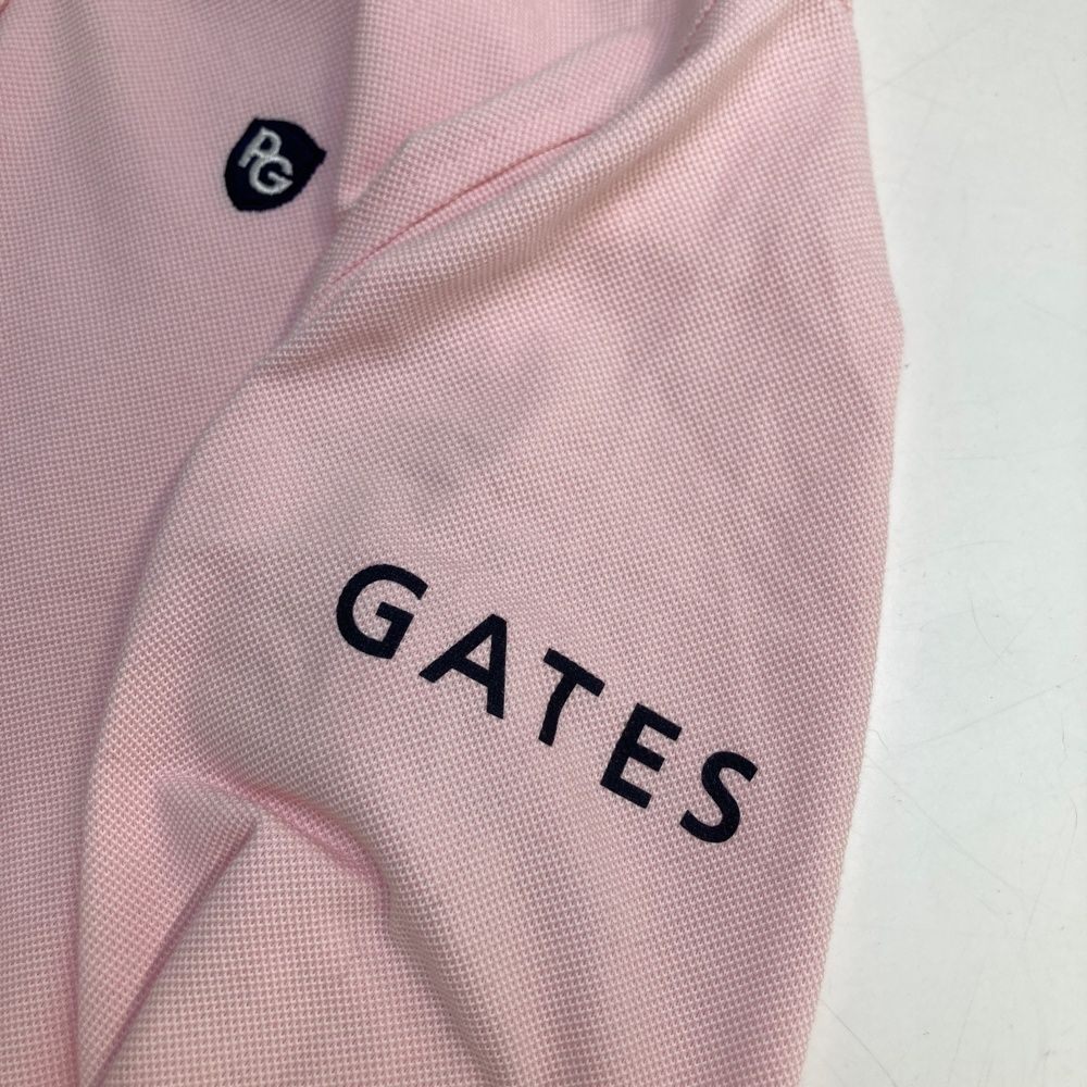 サイズ：0 PEARLY GATES パーリーゲイツ  袖ロゴ 長袖ポロシャツ ボタンダウン  ピンク系 [240101471851] ゴルフウェア レディース ストスト サイズ：0 PEARLY GATES パーリーゲイツ 袖ロゴ 長袖ポロシャツ