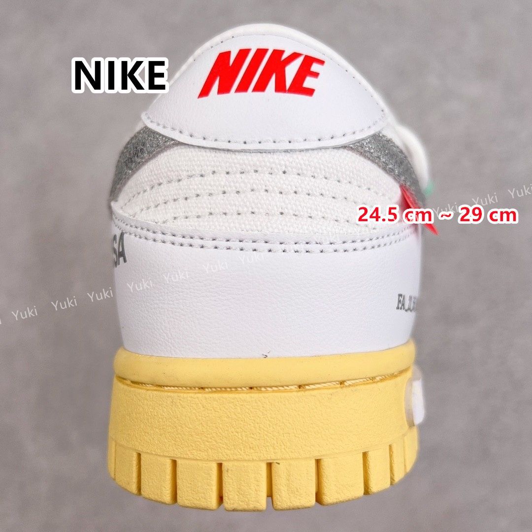 新品 未使用 NIKE  ナイキ ×OFF-WHITE DUNK LOW 1 OF 50 WHITE 1 オフホワイト ダンク ロット1 ローカットスニーカー ホワイト DM1602-127 男女兼用