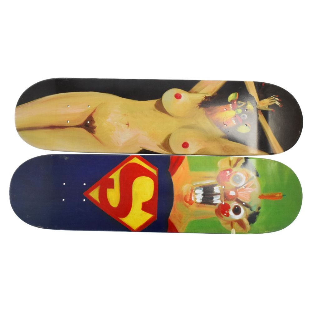 SUPREME (シュプリーム) 10SS George Condo Skateboard Deck ジョージコンド スケートボード デッキ  2枚セット ブルー/ブラック - メルカリ