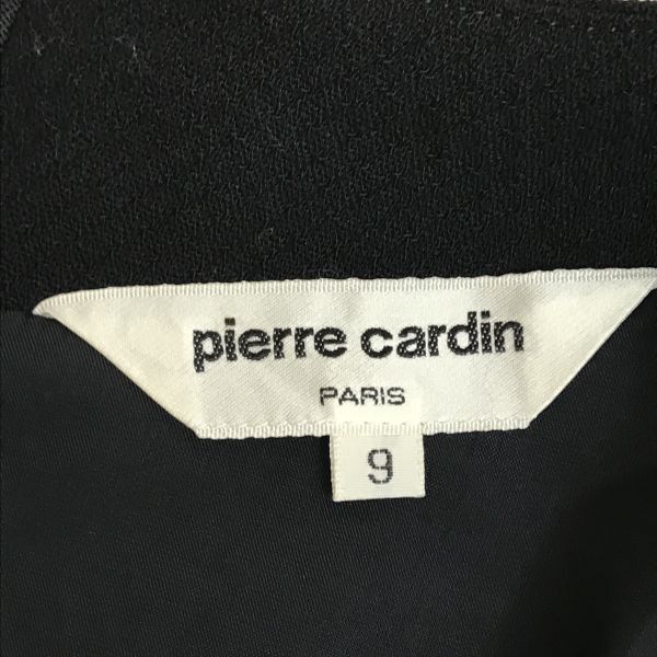 80s-90s|Vintage| ピエールカルダン|pierre cardin 半袖ロング|ワンピース M|size-9|黒 ブラックフォーマル|冠婚葬祭dress◆cBH851 WWW_MORNINGWALKER_COM
