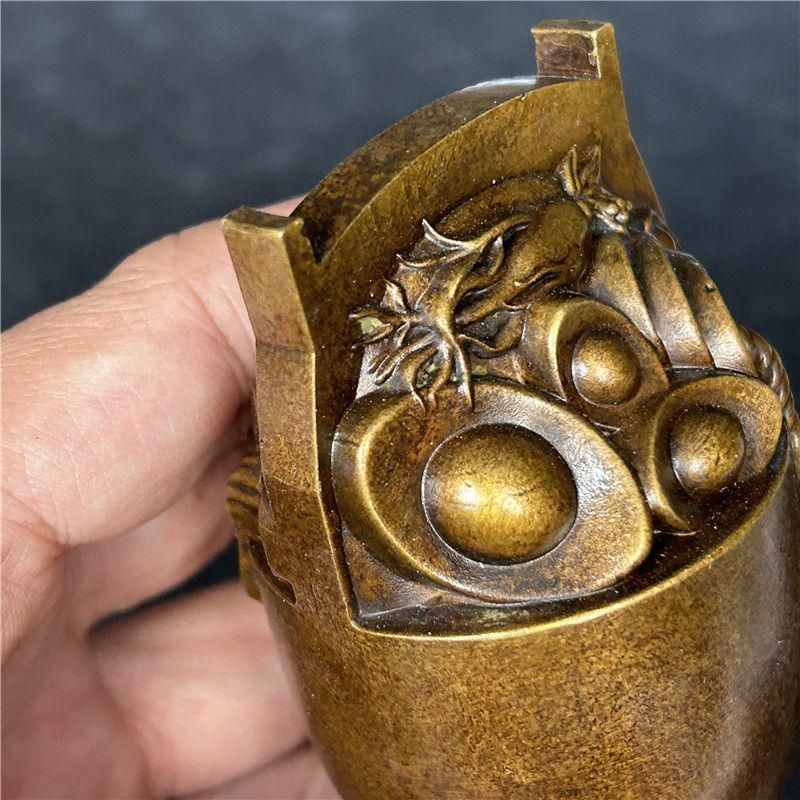 純銅一桶の金 招財 置物 風水装飾工芸品8