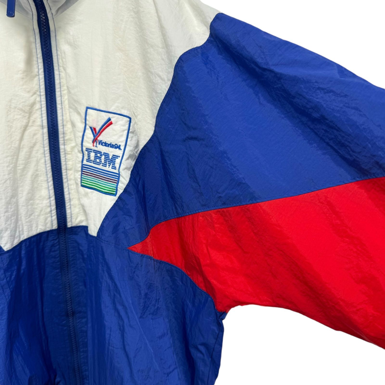 90s vintage IBM Victoria94 Logo Embroidery Nylon Zip-up