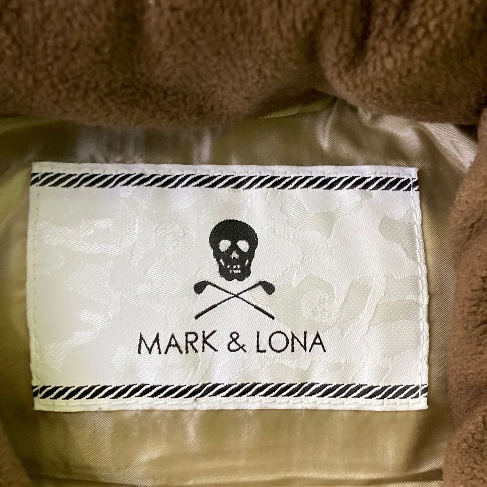 サイズ M MARK-LONA マークアンドロナ ジップ ダウンベスト カモフラ柄 ベージュ系 240101388703 ゴルフウェア メンズ ストスト