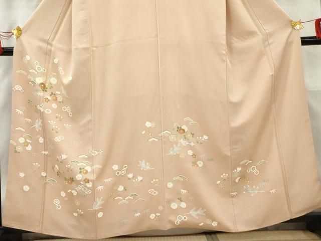 平和屋着物▽訪問着 吉祥松竹梅文 金彩 正絹 逸品 AAAZ2714cs