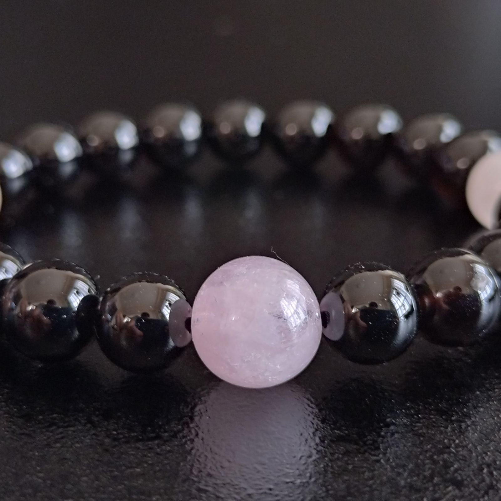 モリオン・モルガナイト・8mm(親玉10mm)【最高品質】ブレスレット  