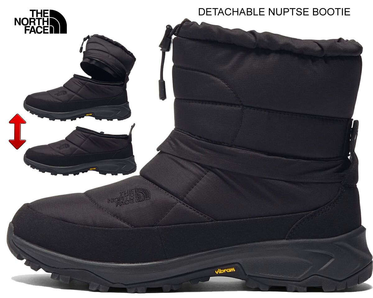 ザ ノース フェイス デタッチャブル ヌプシ ブーティ THE NORTH FACE DETACHABLE NUPTSE BOOTIE TNF BLACK|TNF BLACK nf52477-kk ブラック ブーツ クロッグ