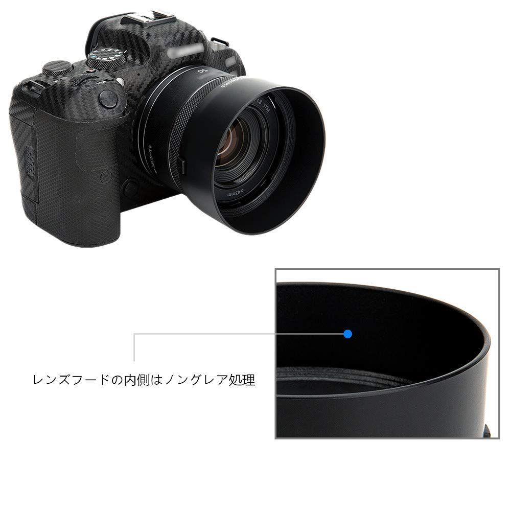 キヤノン 用 EOS レンズ R5 STM R6 F1.8 R 50mm RP RF カメラ Canon に対応 レンズフード ES-65B ...