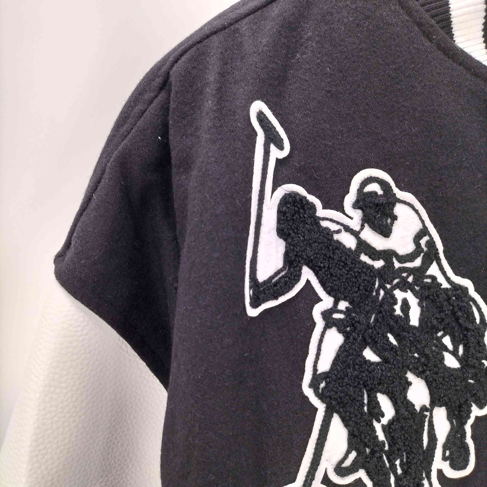 ユーエスポロアッスン U.S.POLO ASSN ワッペン刺繍ロゴ 袖レザー ユーエスポロアッスン U.S.POLO ASSN ワッペン刺繍ロゴ 袖レザー