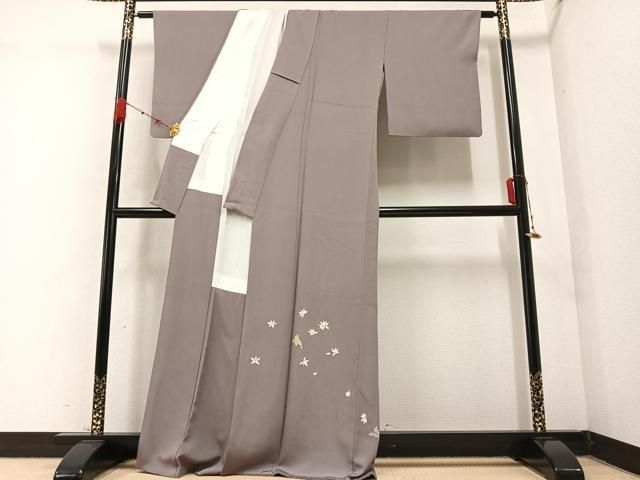 平和屋着物○京加賀糸目友禅作家 山崎巌 訪問着 舞花文 正絹 逸品