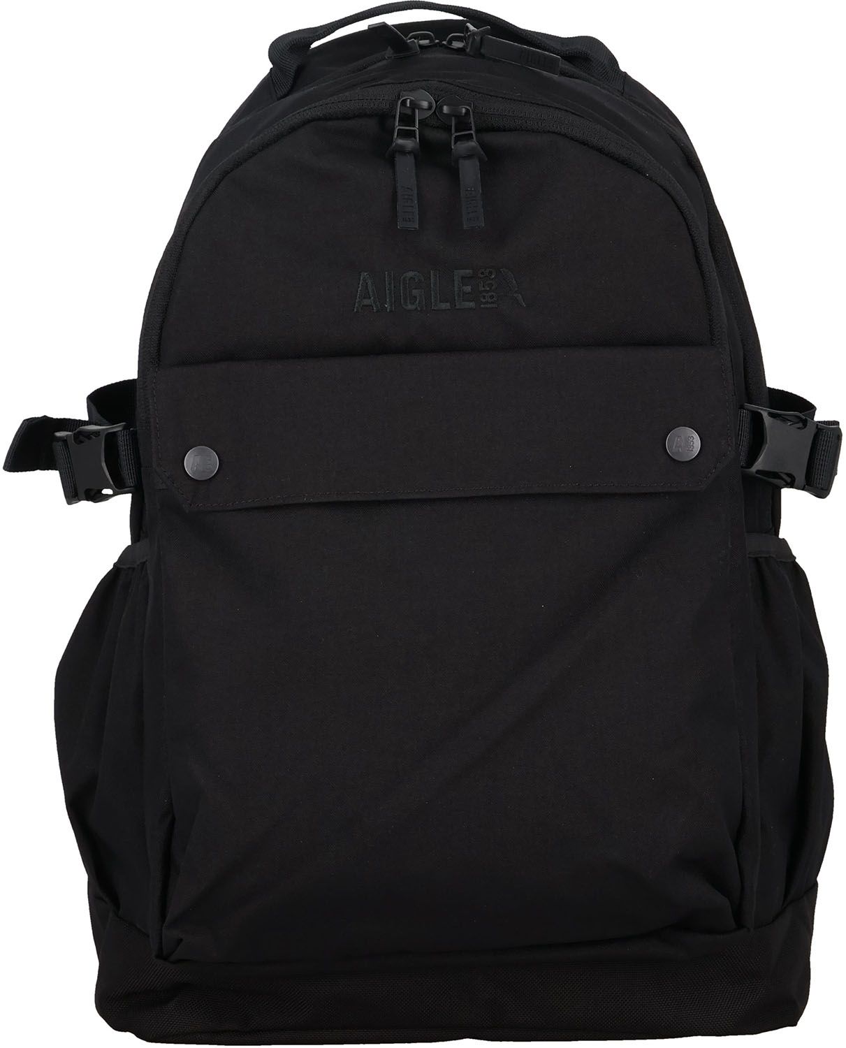 エーグル AIGLE ハイキング バックパック 22L リュックサック フラップポケット サイド ラップトップ ハイキング 撥水 チェストストラップ ペットボトル 登山 通勤 通学 ZNHBN04 002 NOIR