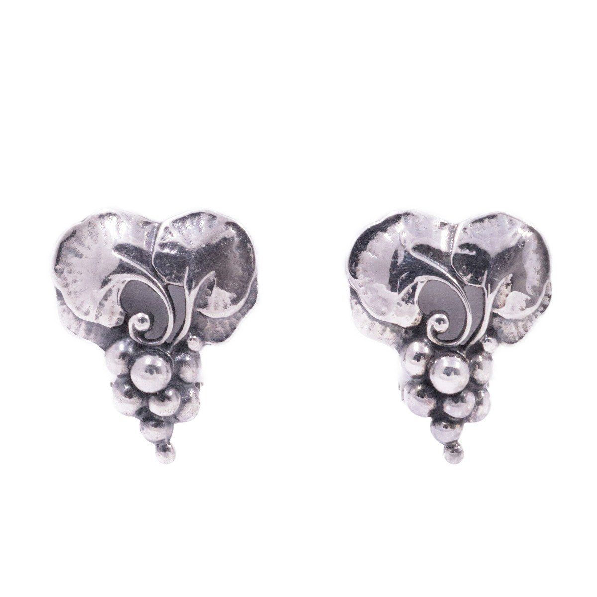 GEORG JENSEN ジョージジェンセン 1996 葡萄 イヤークリップ イヤリング シルバー925 いおき質店 管理2