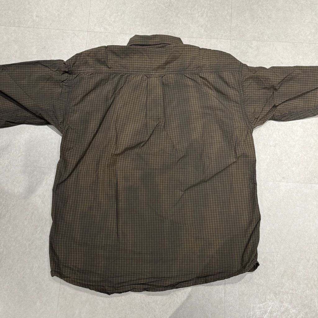 Stussy ブラウン ロゴパターン 長袖シャツ Stussy ブラウン ロゴパターン 長袖シャツ