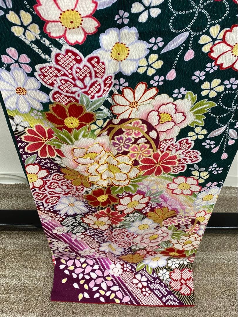 振袖 豪華 金駒 金彩 銀通し 身丈158cm 撥水加工済 振袖 豪華 銀